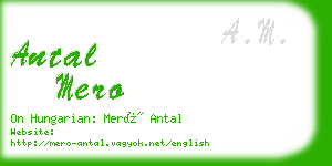 antal mero business card